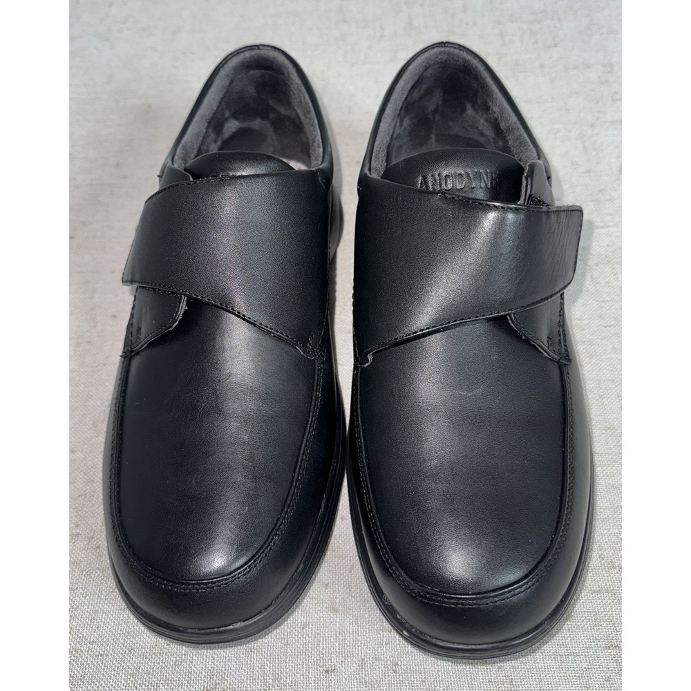 Anodyne‎ No 28 Men's Casual Oxford Dress Shoes Black 9.5 Extra Wide XW Hook Loop